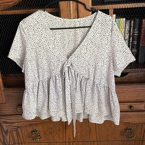 Short sleeve SHEIN tie front